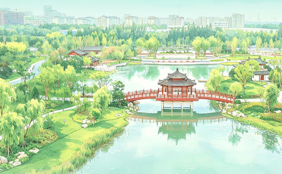 AI上雄安丨建设天蓝、地绿、水清的美丽雄安